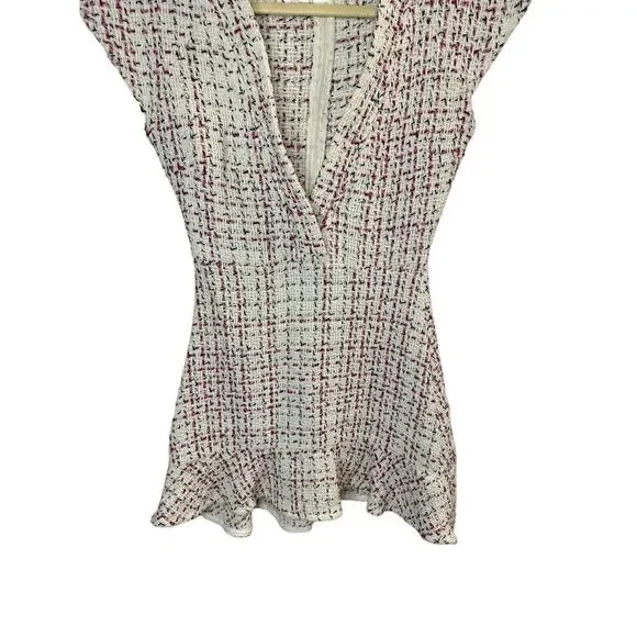 Zara Textured Weave Tweed Mini Dress sz Small - Picture 5 of 13